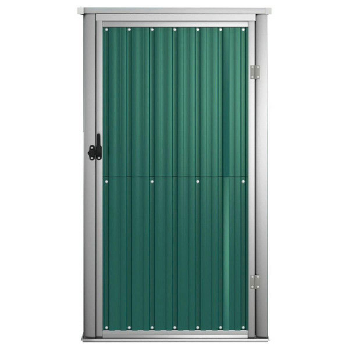 VidaXL Geräteschuppen grün Stahl B/H/T: ca. 88x210x93 cm Geräteschuppen - grün (88,00/210,00/93,00cm) - VidaXL