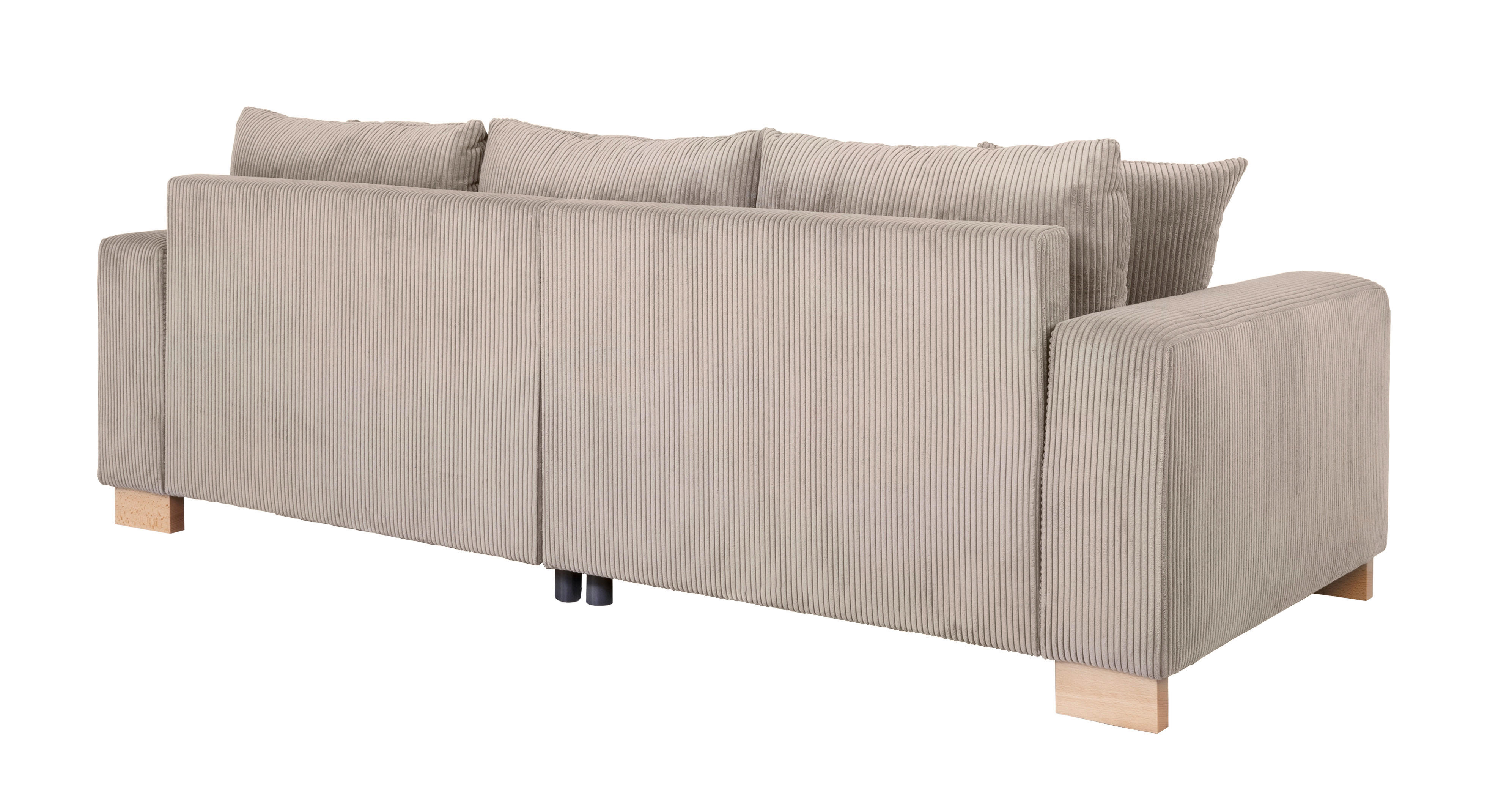 Big Sofa Alpha New dunkelbeige Velourstoff B/H/T: ca. 244x85x112 cm Alpha New - buche/dunkelbeige (244,00/85,00/112,00cm)