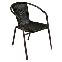 VCM Bistrostuhl dunkelbraun Polyrattan B/H/T: ca. 53x73x60 cm Bistrostuhl - dunkelbraun (53,00/73,00/60,00cm) - VCM