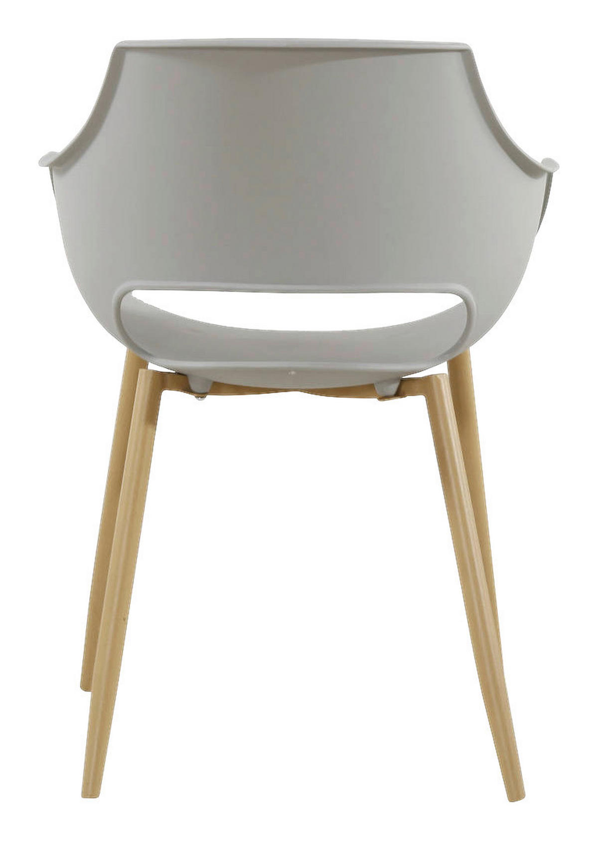 Stuhl Alice 100 2er grau Kunststoff B/H/T: ca. 59x85x58 cm Alice 100 2er - Eiche/grau (59,00/85,00/58,00cm) - 360 Living