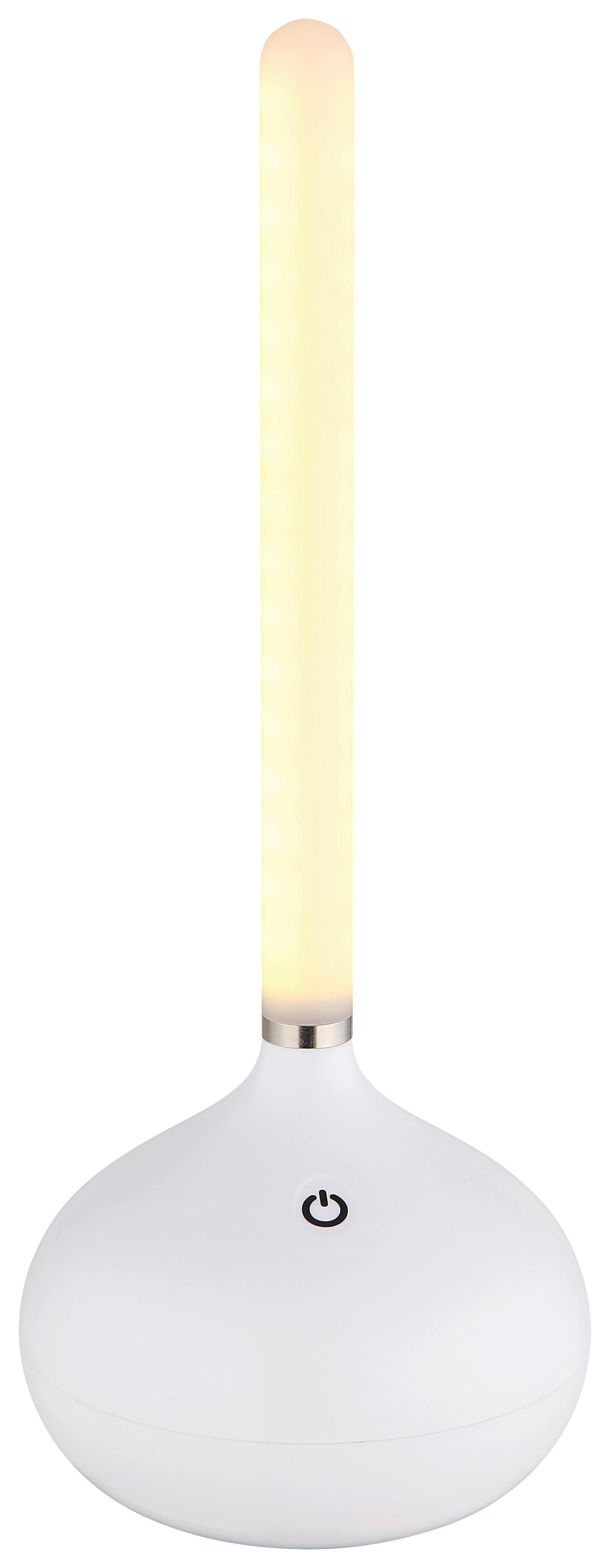 GLOBO LED-Tischleuchte TURNER 28067W Opal weiß Kunststoff H/D: ca. 24,3x9,6 cm 1 Brennstellen TURNER - weiß/Opal (9,60/24,30cm) - GLOBO