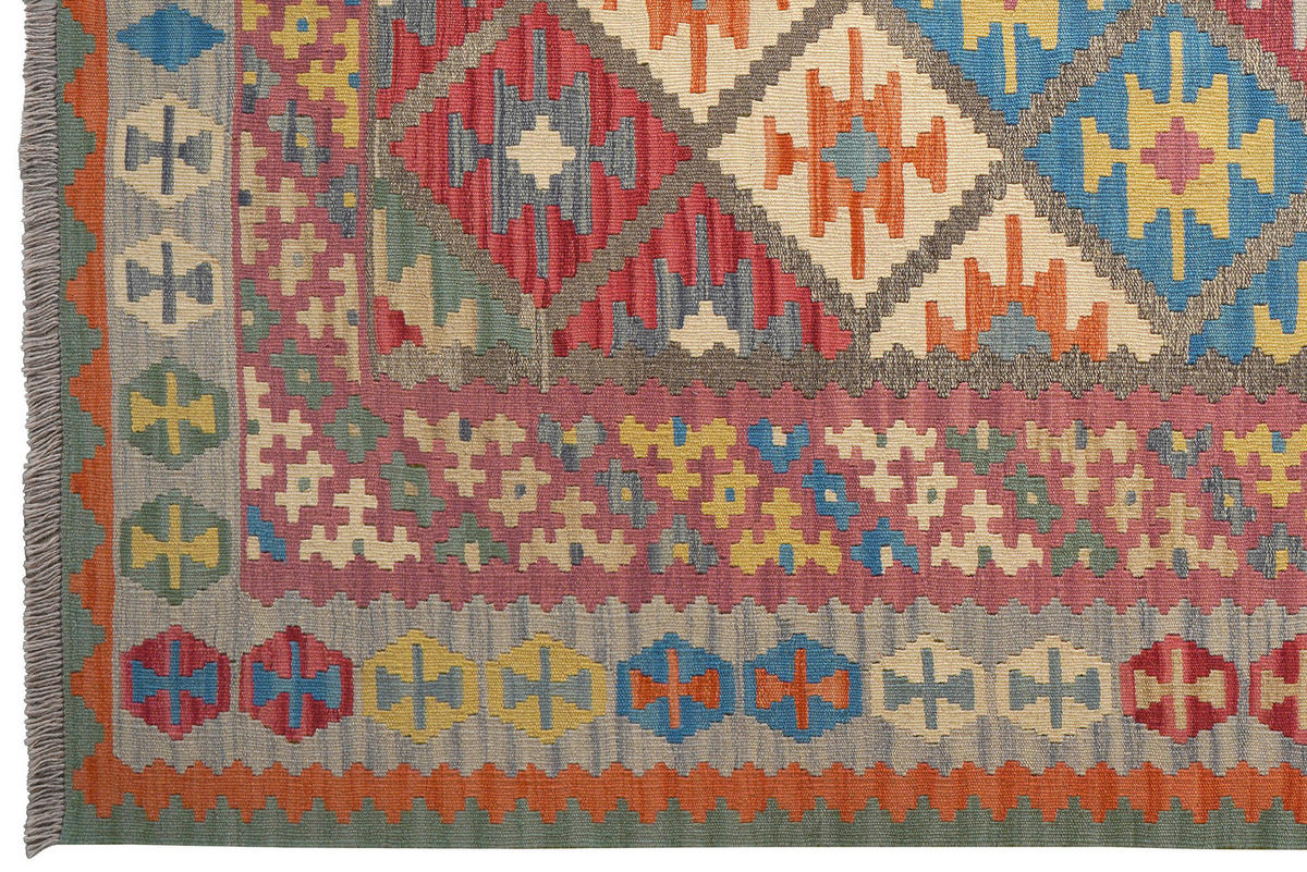 PersaTepp Teppich Kelim Gashgai grau B/H/L: ca. 173x1x245 cm Kelim Gashgai - rosa/grau (245,00/173,00/1,00cm) - PersaTepp