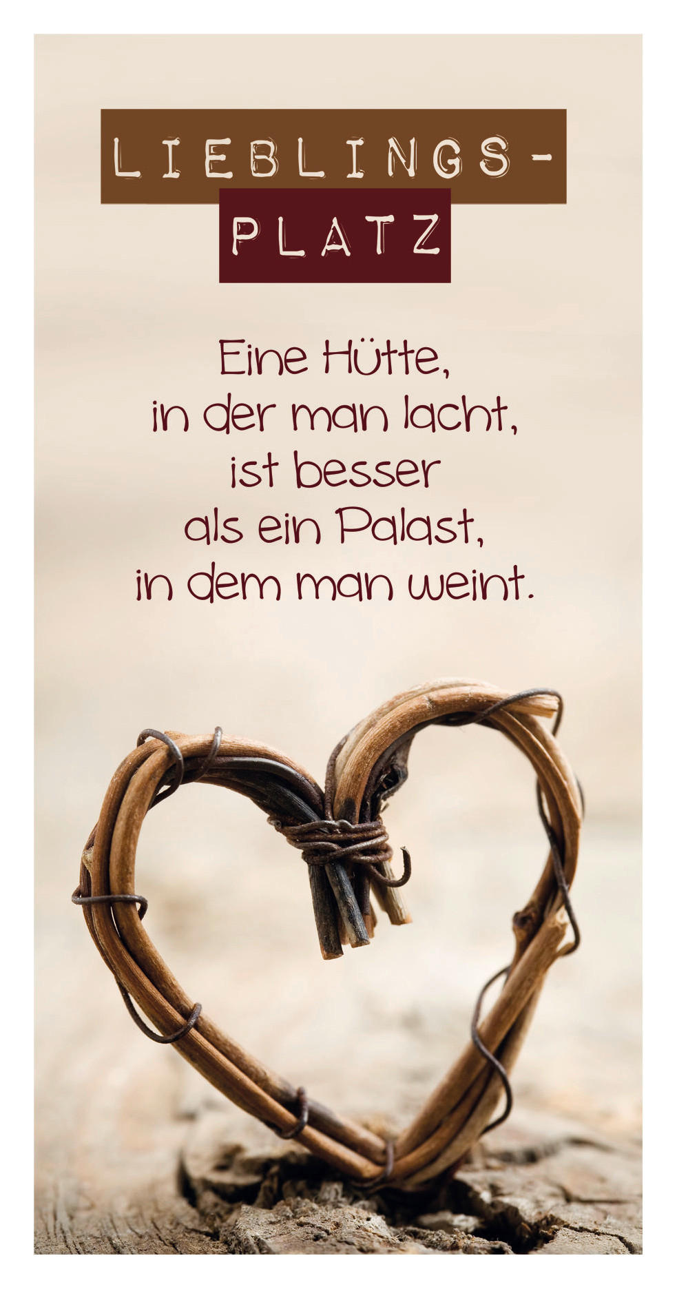 Bönninghoff Keilrahmenbild Spruch B/L: ca. 20x40 cm Keilrahmenbild 20x40cm - (20,00/40,00cm) - Bönninghoff