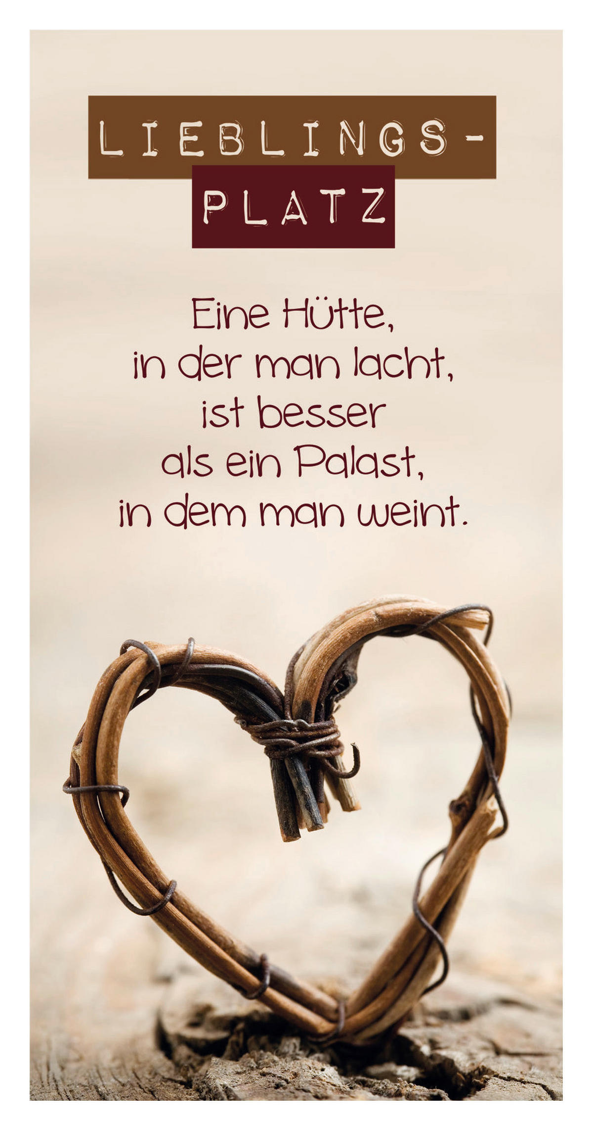 Bönninghoff Keilrahmenbild Spruch B/L: ca. 20x40 cm Keilrahmenbild 20x40cm - (20,00/40,00cm) - Bönninghoff