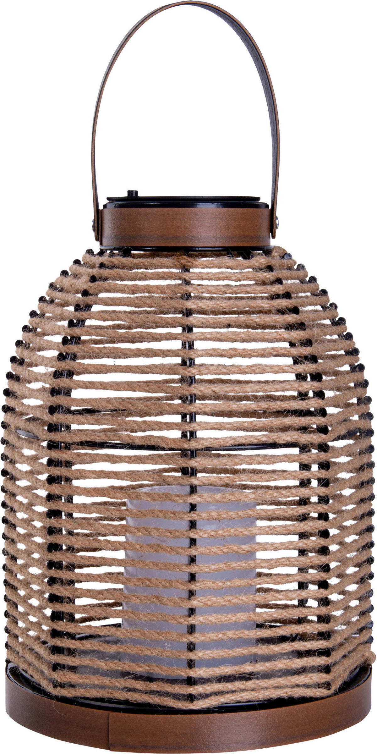 LED-Solarleuchte 5292627 beige Metall H/D: ca. 29x21 cm LED Solarleuchte "KORBINIAN" - beige (21,00/29,00cm) - Näve Leuchten