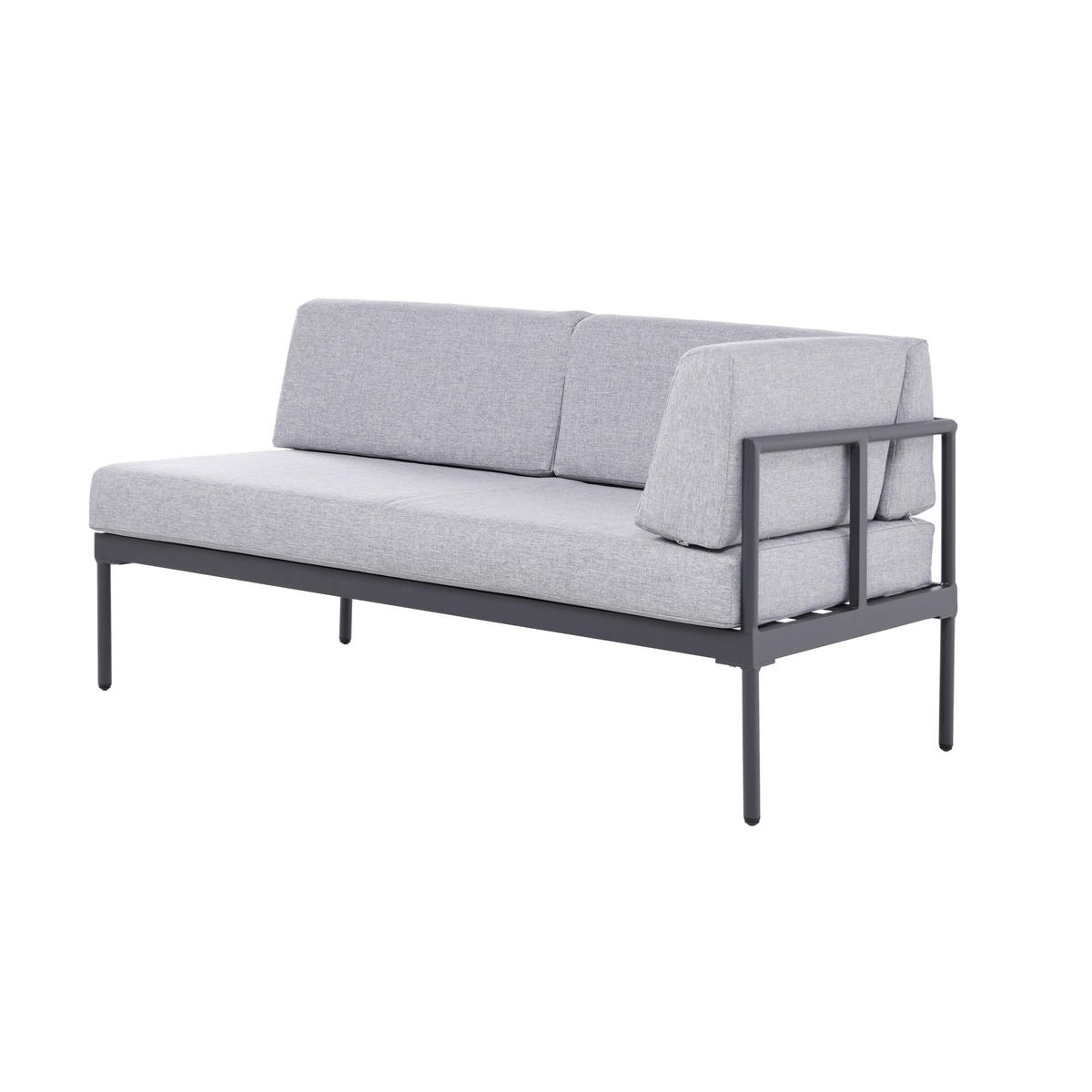 Loungeset Bologna dunkelgrau Aluminium Bologna - natur/dunkelgrau