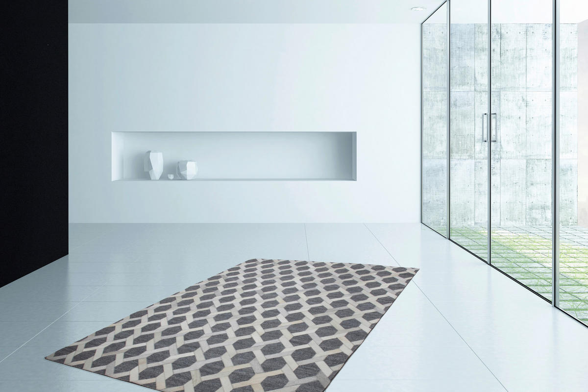Kayoom Kurzflorteppich Chimera 125 grau B/L: ca. 80x150 cm Chimera 125 - grau (80,00/150,00cm) - Kayoom