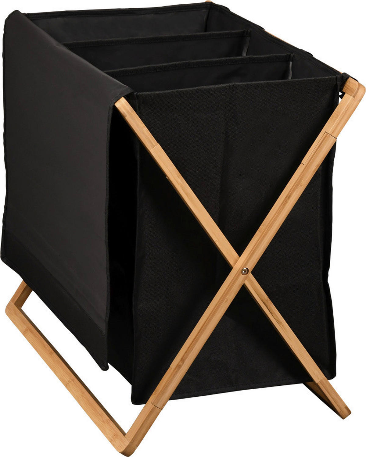 Kesper Wäschesammler braun Polyester B/H/L: ca. 19,5x7,5x71,3 cm Wäschesammler - braun/schwarz (71,30/19,50/7,50cm) - Kesper