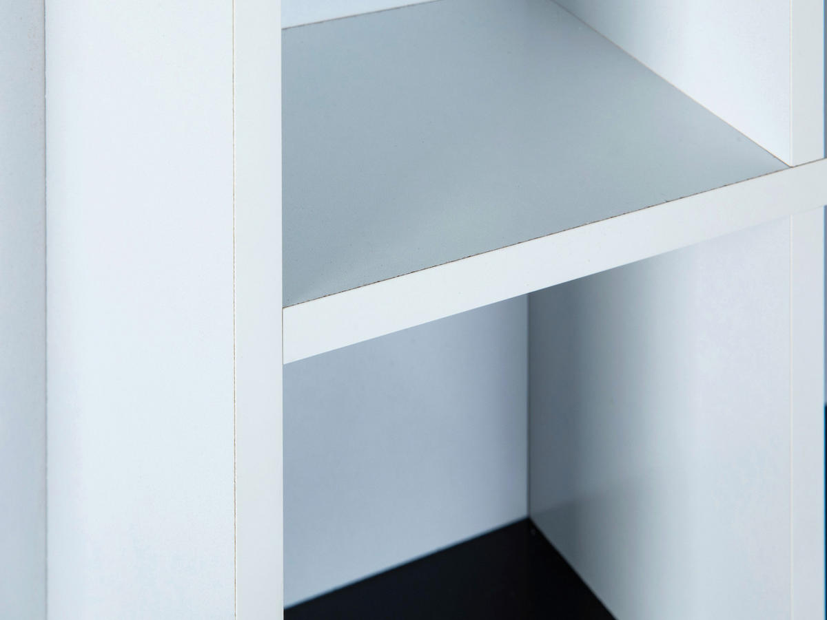 Vitrine Decem weiß schwarz MDF B/H/T: ca. 70x70x13 cm Decem - weiß/schwarz (70,00/70,00/13,00cm) - Inter Link