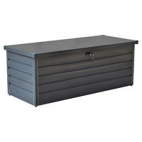 Auflagenbox schwarz Metall B/H/T: ca. 165x70x62 cm Auflagenbox 710l - schwarz (165,00/70,00/62,00cm)