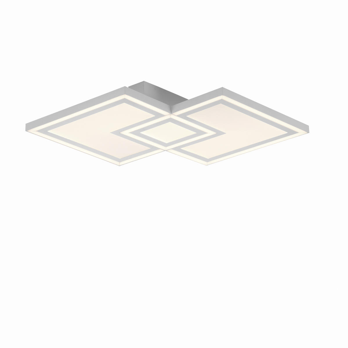 Just Light LED-Deckenleuchte BEDGING 14880-16 weiß Kunststoff Eisen B/H/T: ca. 40x5,6x40 cm 2 Brennstellen BEDGING - weiß (40,00/5,60/40,00cm) - Just Light