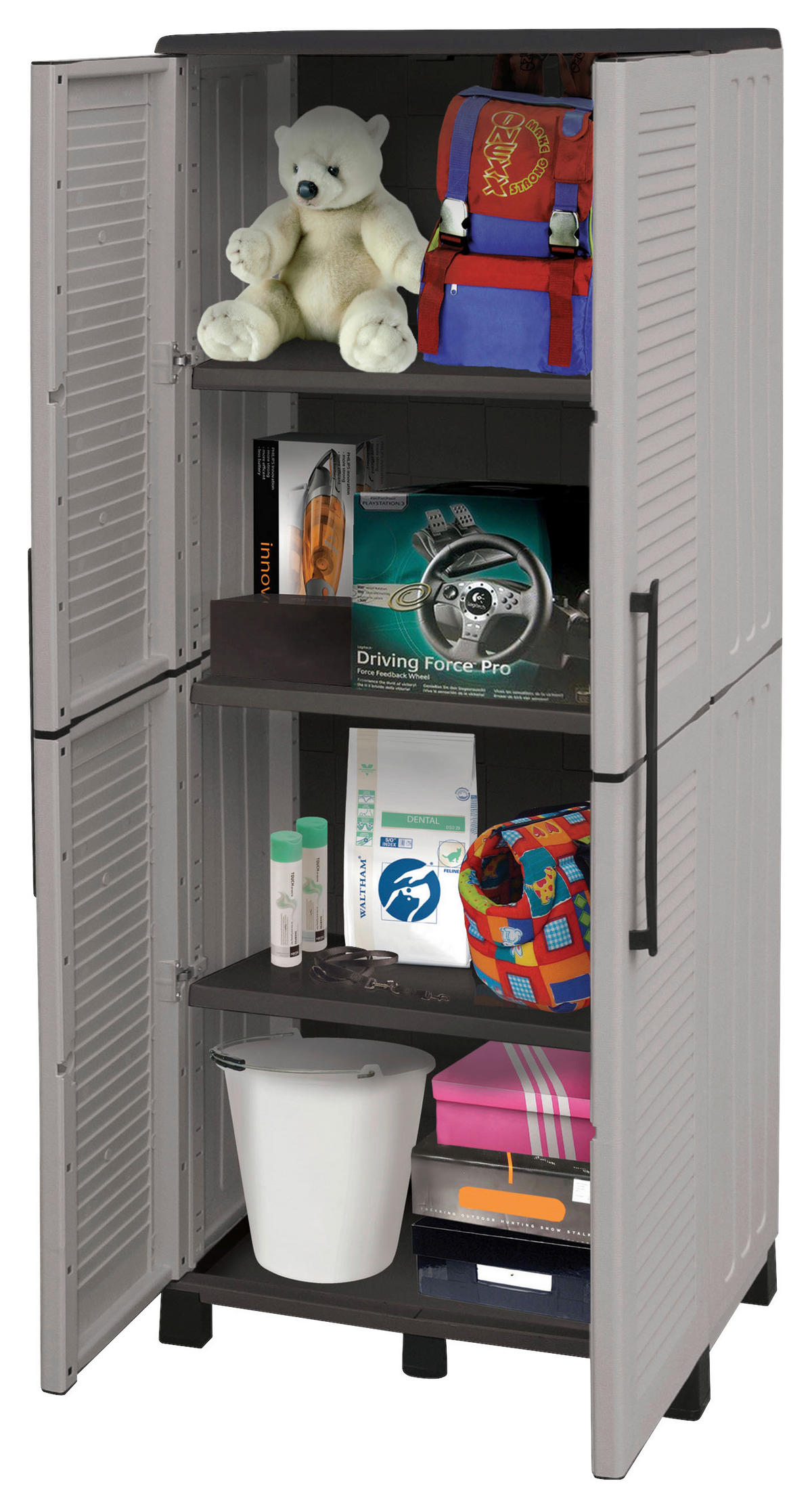 ArtPlast Kunststoffschrank Family hoch grau Kunststoff B/H/T: ca. 68x169x38 cm Family hoch - grau (68,00/169,00/38,00cm) - ArtPlast