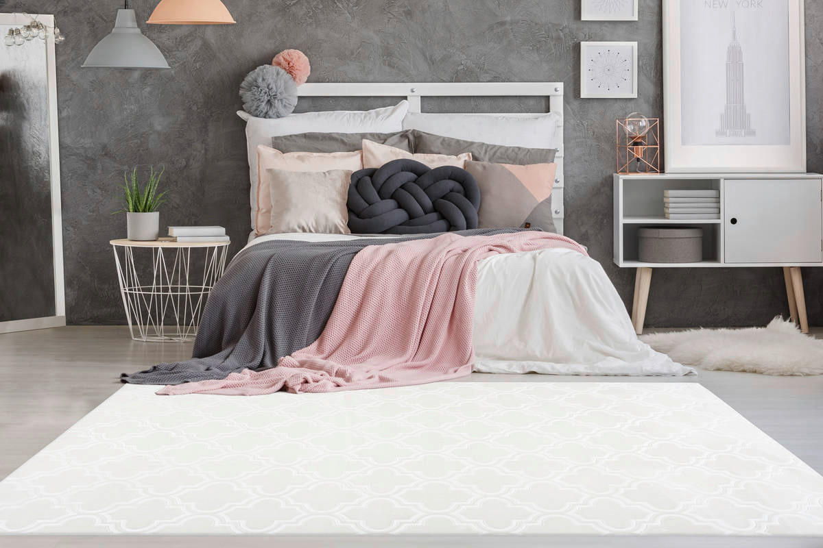 360Living Teppich Monroe weiß B/L: ca. 80x150 cm Monroe - weiß (80,00/150,00cm) - 360Living