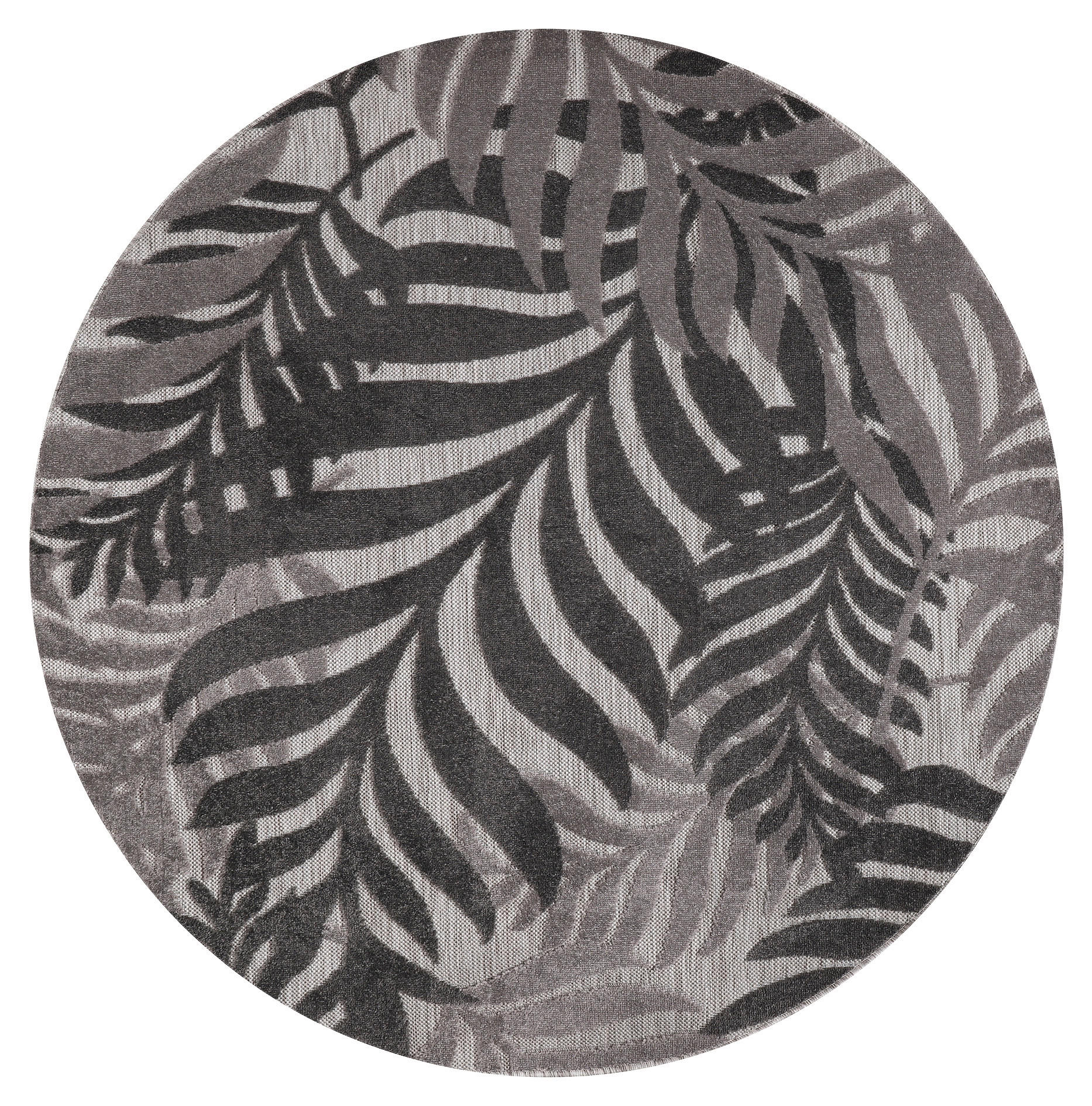 Sanat Outdoorteppich FLORAL grau B/L: ca. 200x200 cm FLORAL - grau (200,00/200,00cm) - Sanat