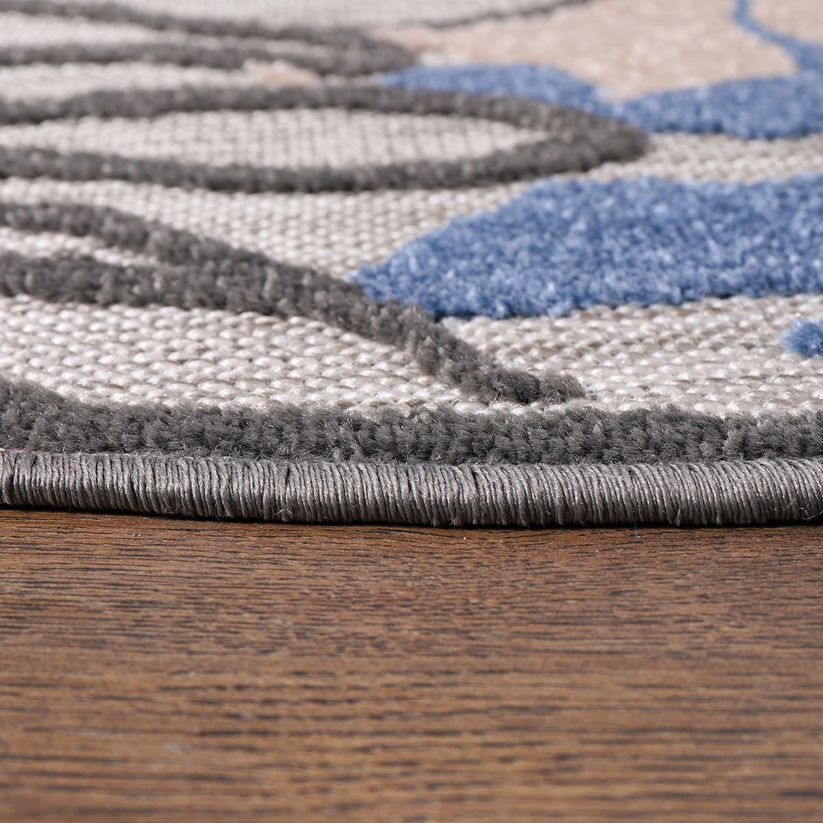 Sanat Outdoorteppich FLORAL grau B/L: ca. 200x200 cm FLORAL - grau (200,00/200,00cm) - Sanat