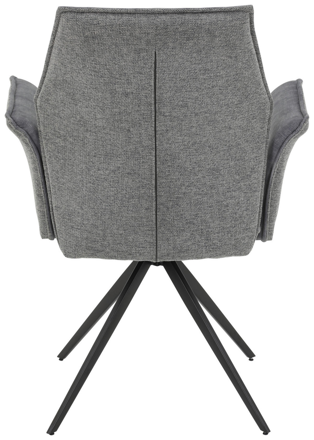 Armlehnstuhl 4er Set SUSANNE grau Vintage schwarz Webstoff Microfaser B/H/T: ca. 65x92x64 cm 4er Set SUSANNE - schwarz/grau (65,00/92,00/64,00cm) - Hela