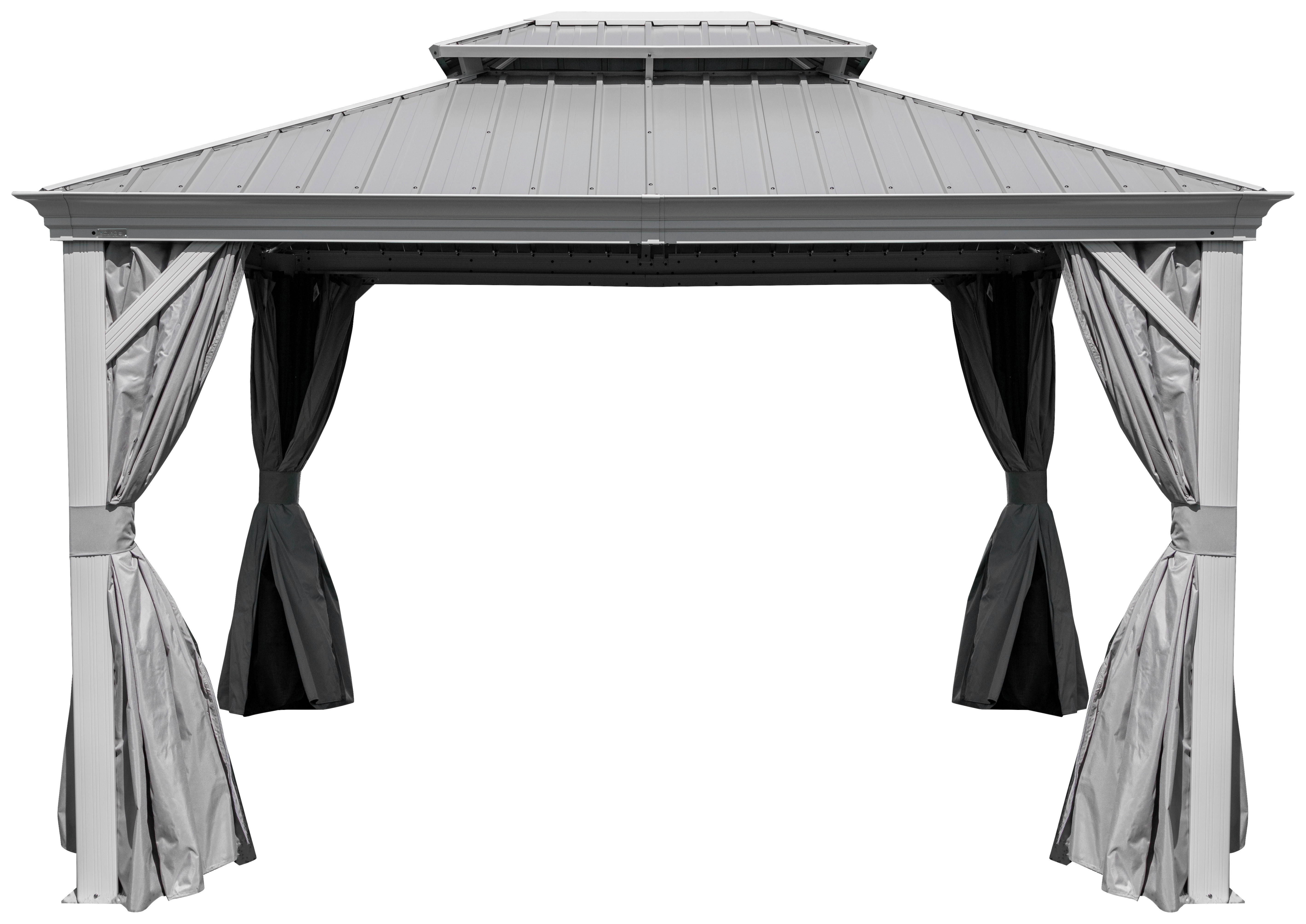 Sojag Pavillon-Vorhang-Set Messina taupe Polyester Messina - taupe - Sojag