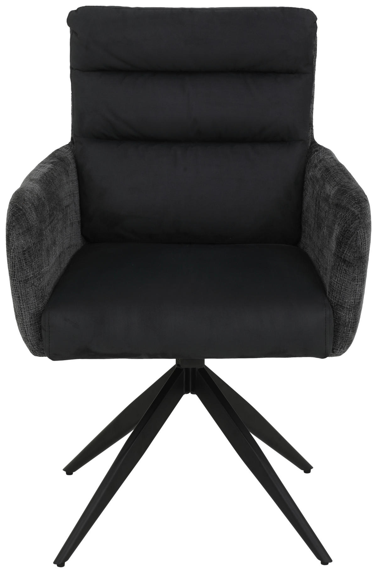 Armlehnstuhl Leandra, 2er-Set anthrazit Microfaser Webstoff B/H/T: ca. 63x92x69 cm Leandra, 2er-Set - anthrazit (63,00/92,00/69,00cm) - Hela