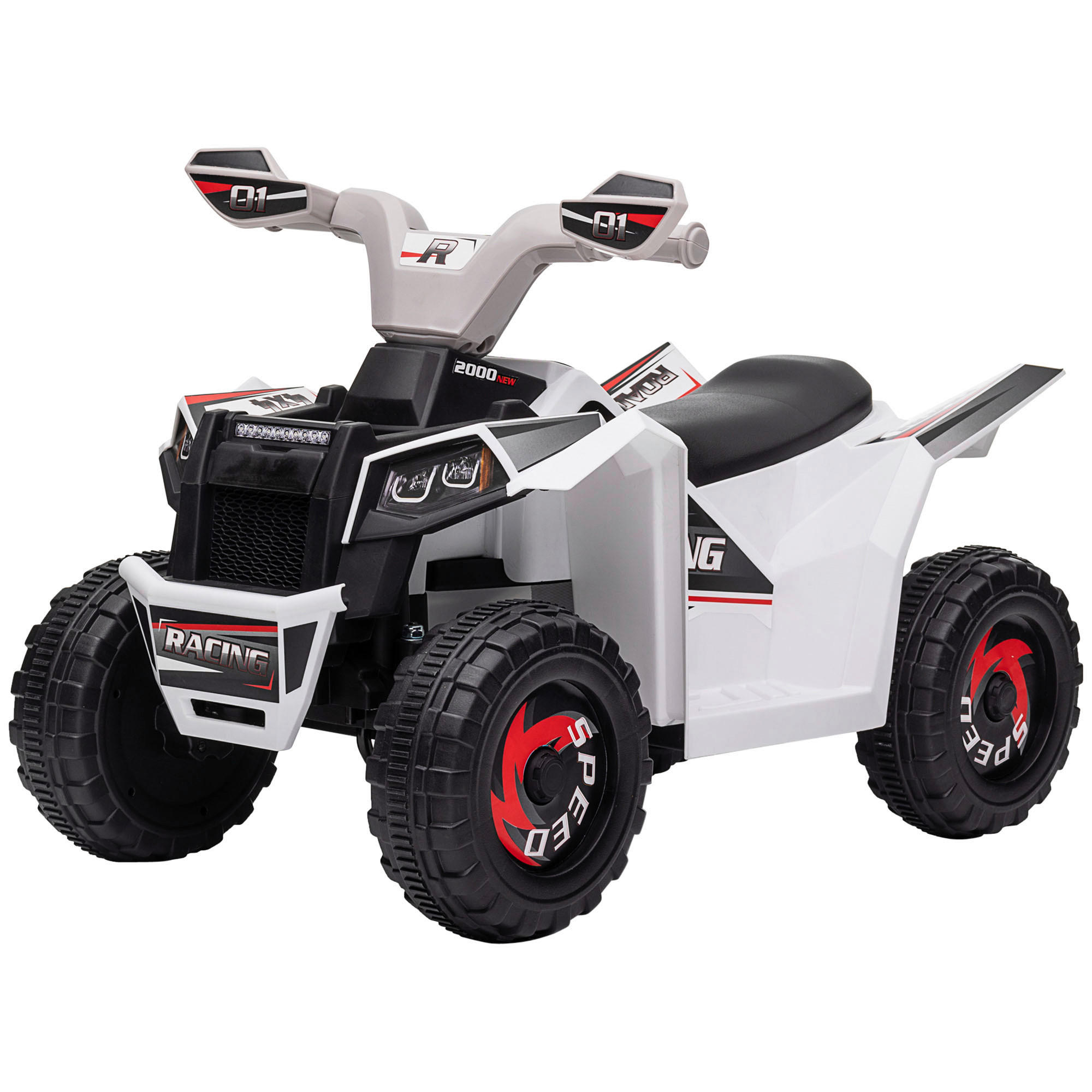 HOMCOM Elektroauto für Kinder weiß B/H/L: ca. 41,5x48,5x70 cm Elektroauto für Kinder - weiß (70,00/41,50/48,50cm) - HOMCOM