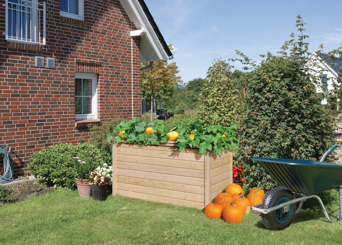 Karibu Hochbeet natur Fichte B/H/T: ca. 173x82x89 cm Hochbeet_2 - natur (173,00/82,00/89,00cm) - Karibu