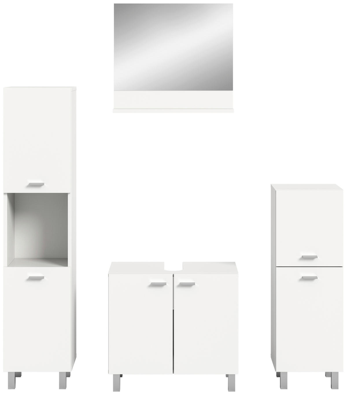 Badezimmer-Set BOSTON weiß B/H/T: ca. 137x186x33 cm BOSTON - weiß (137,00/186,00/33,00cm) - xonox.home