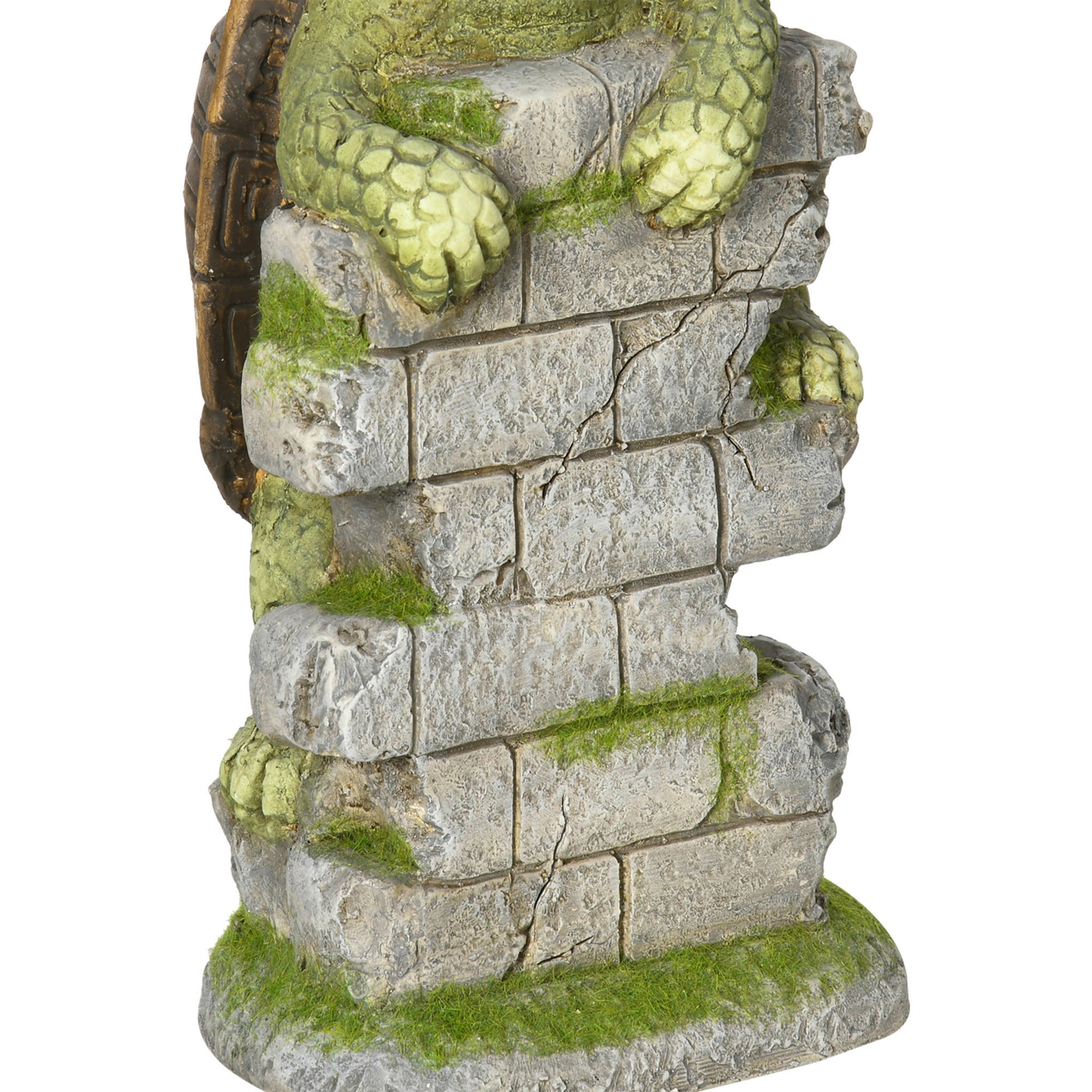 Outsunny Gartenstatue mit LED-Beleuchtung Gartenstatue_mit_LED-Beleuchtung - natur (17,50/18,50/36,50cm) - Outsunny