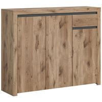 Kommode Woody Nox Oak Nachbildung anthrazit B/H/T: ca. 131x105x37 cm Woody - anthrazit (131,00/105,00/37,00cm)