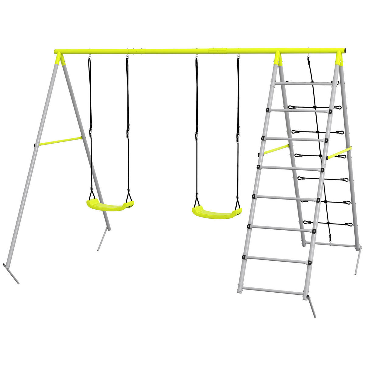 Outsunny Schaukel grün B/H/L: ca. 185x260x180 cm Kinderschaukel-Set - grün (180,00/185,00/260,00cm) - Outsunny
