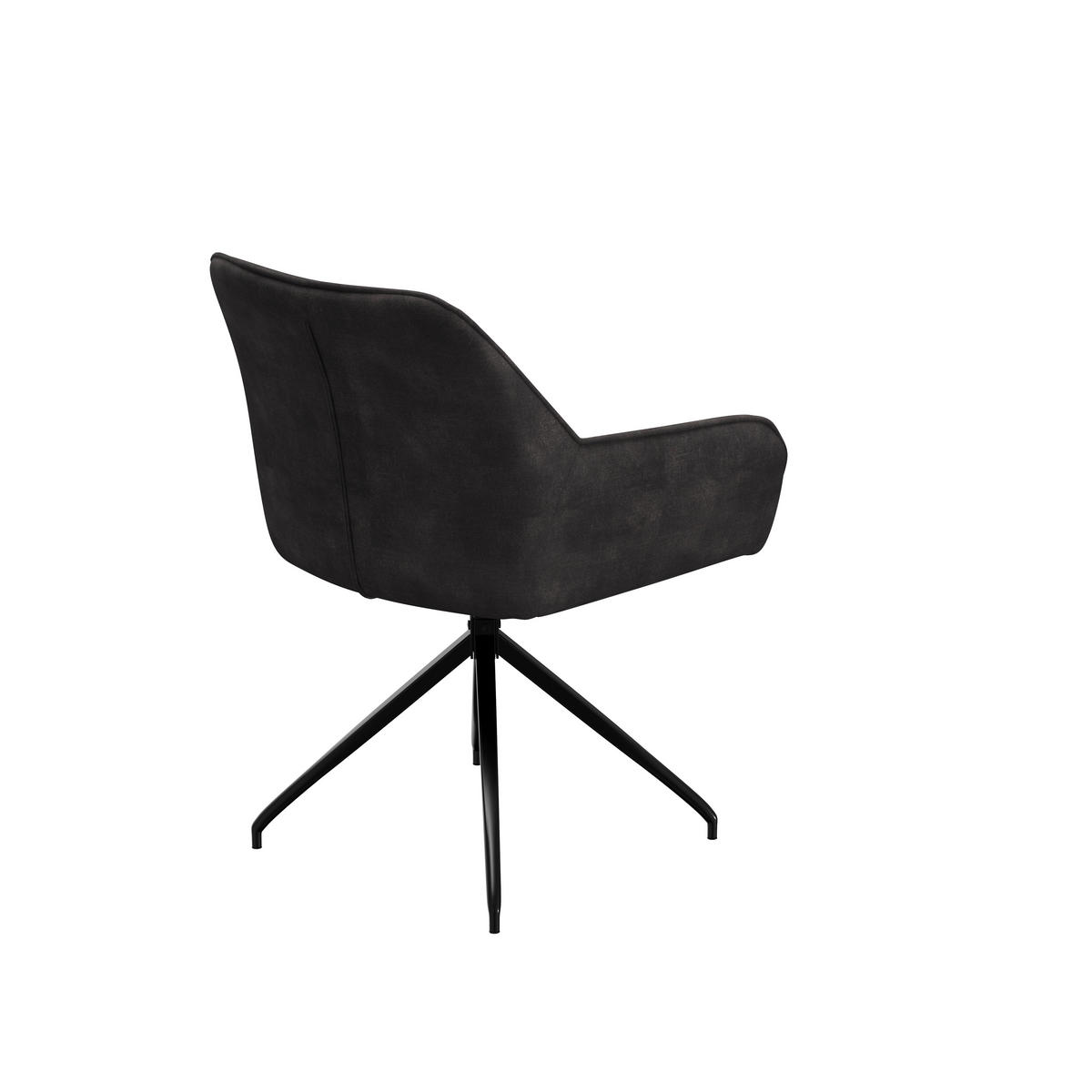 Armlehnstuhl Jacky anthrazit Samt B/H/T: ca. 62x84x49 cm Jacky - schwarz/anthrazit (62,00/84,00/49,00cm)