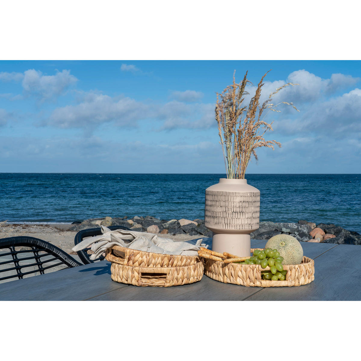 Tablett 3er Set Estoril natur Wasserhyazinthe Estoril - natur