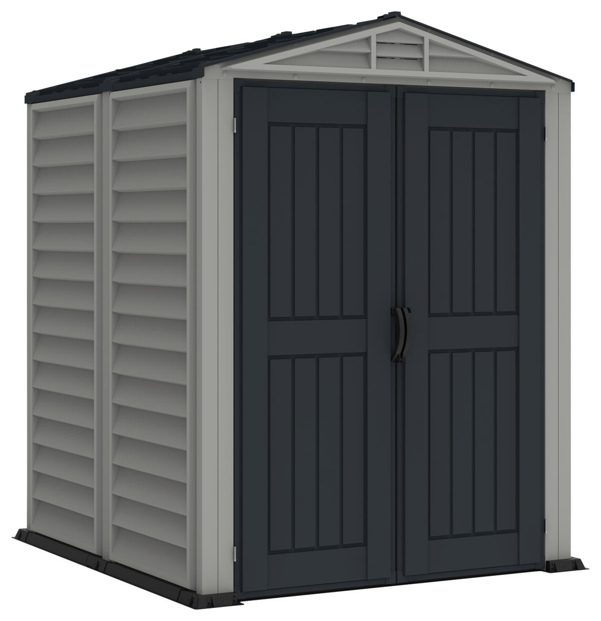 VCM Gerätehaus grau B/H/L: ca. 171x210x171 cm Gerätehaus mit Drehtür - grau (171,00/171,00/210,00cm) - VCM