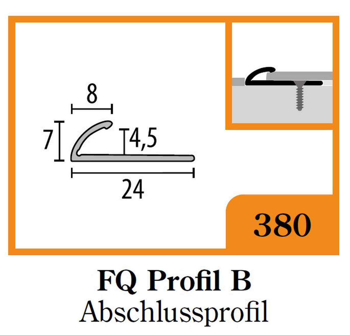 Abschlussprofil silber B/L: ca. 2,1x270 cm pro Stück Abschlussprofil_Wand-/Bodenvinyl - silber (270,00/2,10/0,50cm)