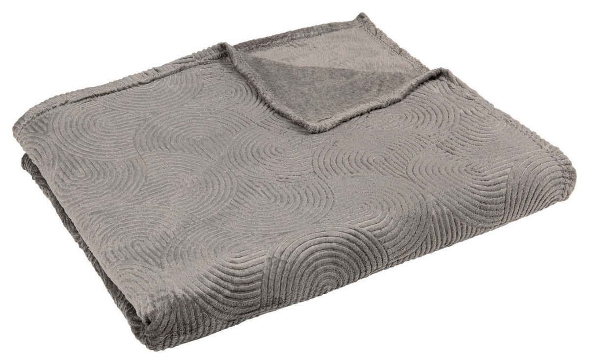 Wohndecke Wohndecke_XXL_Bogen grau - grau (180,00/210,00cm)