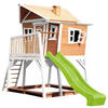 AXI Spielhaus Max braun B/H/L: ca. 432x288x193 cm Max - braun/weiß (193,00/432,00/288,00cm) - AXI