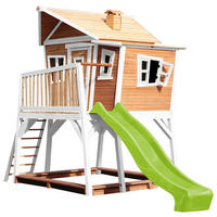 AXI Spielhaus Max braun B/H/L: ca. 432x288x193 cm Max - braun/weiß (193,00/432,00/288,00cm) - AXI