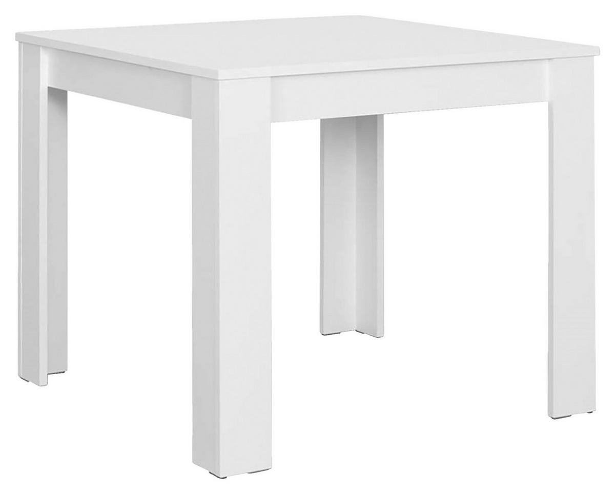Esstisch NEPAL weiß B/H/T: ca. 90x75x90 cm NEPAL - weiß (90,00/75,00/90,00cm) - byLIVING