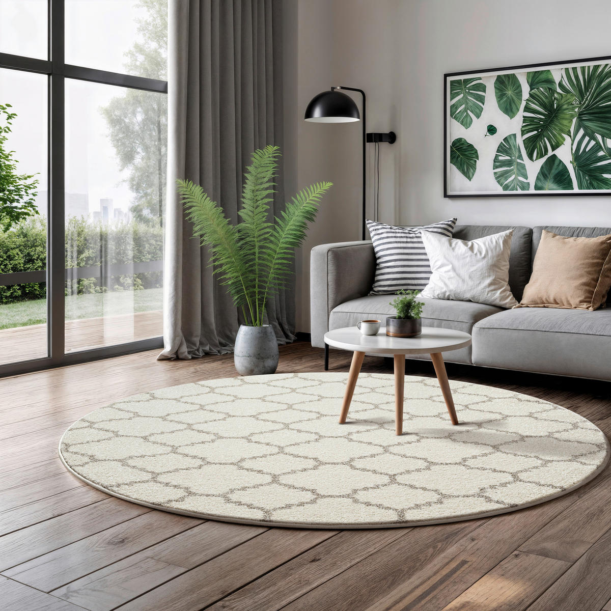 Sanat Teppich creme B/L: ca. 150x150 cm Teppich_Boho_8202_150x150 - creme (150,00/150,00cm) - Sanat