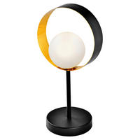 LEDVANCE Tischleuchte Memphis 759206 schwarz gold weiß Metall Glas B/H/L: ca. 13x36,5x18 cm G9 1 Brennstellen Decor Memphis - gold/weiß (18,00/13,00/36,50cm) - LEDVANCE