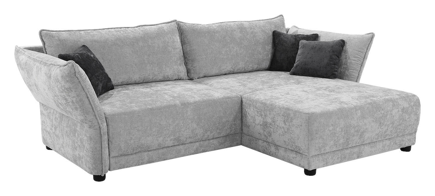 Polsterecke hellgrau Webstoff B/H/T: ca. 279x89x187 cm Loggia_Polsterecke - hellgrau/schwarz (279,00/89,00/187,00cm)
