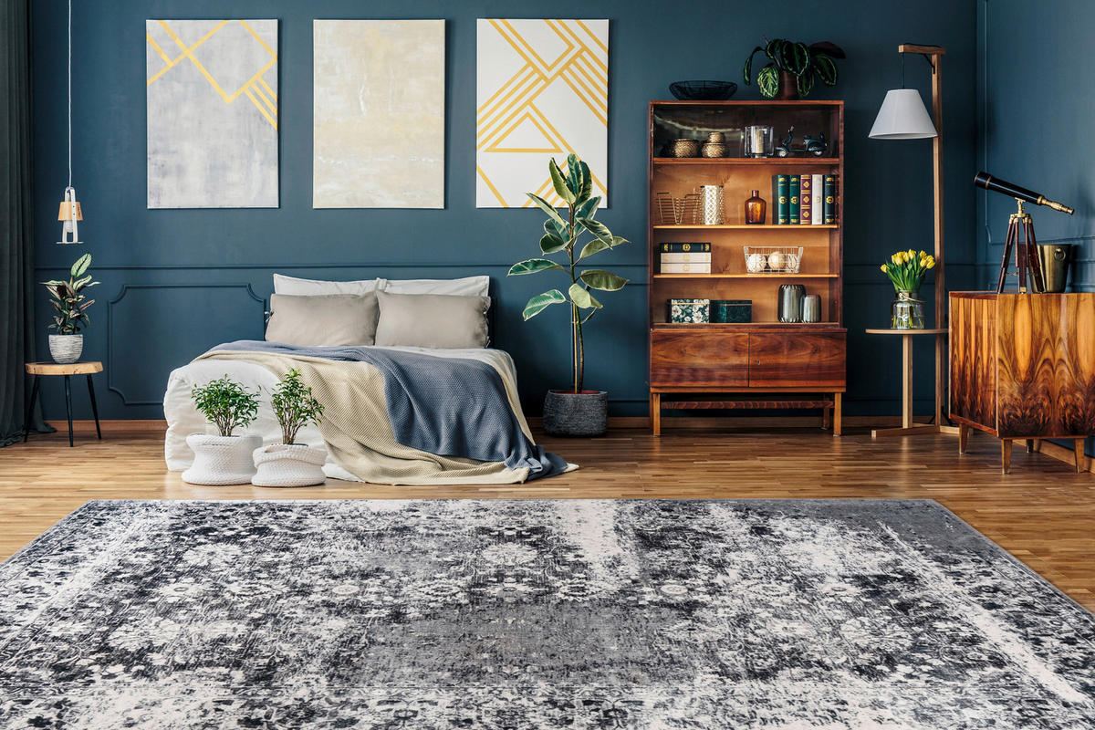 360Living Teppich Saphira grau B/L: ca. 160x230 cm Saphira - grau (160,00/230,00cm) - 360Living