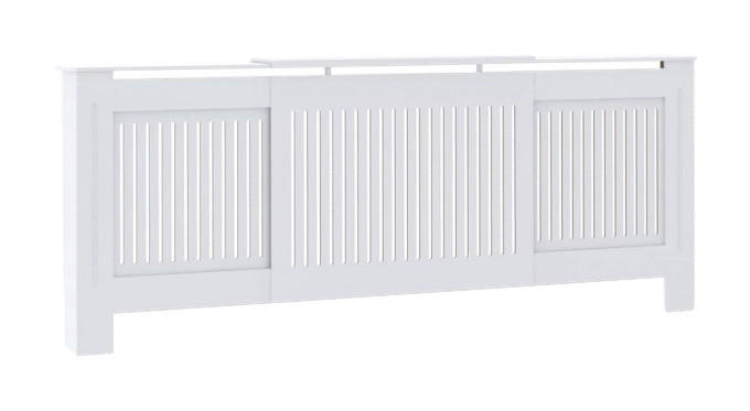 VidaXL Heizkörperverkleidung weiß B/H/T: ca. 205x81,5x19 cm Heizkörperverkleidung - weiß (205,00/81,50/19,00cm) - VidaXL