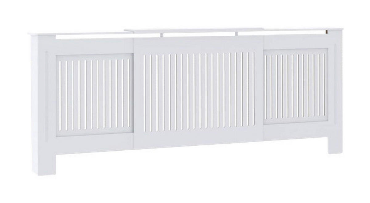 vidaXL Heizkörperverkleidung weiß B/H/T: ca. 205x81,5x19 cm Heizkörperverkleidung - weiß (205,00/81,50/19,00cm) - vidaXL