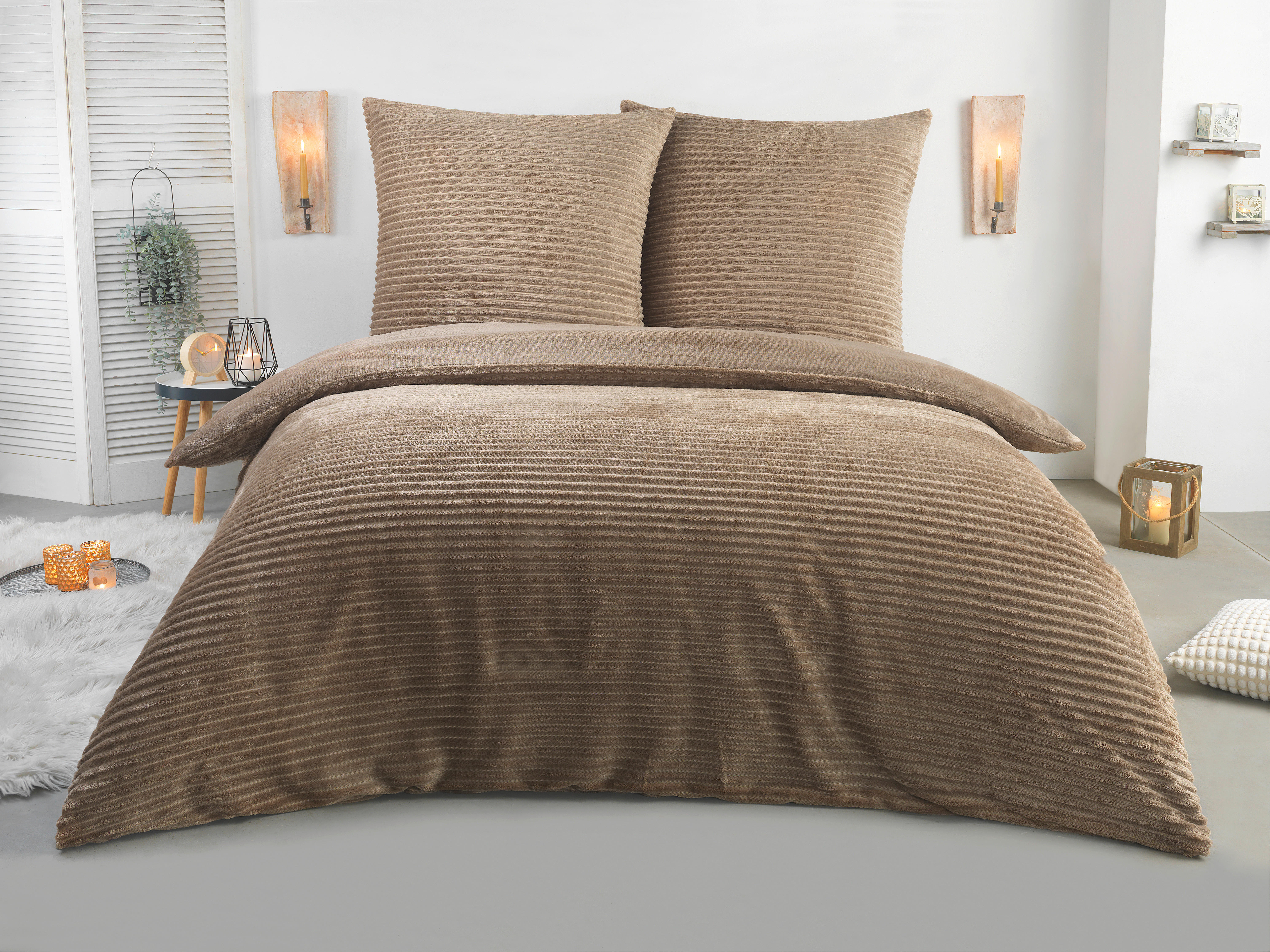 Microfaser Bettwäsche Cashmere touch Bettwäsche_Cashmere-Like 200x200cm - taupe (200,00/200,00cm)