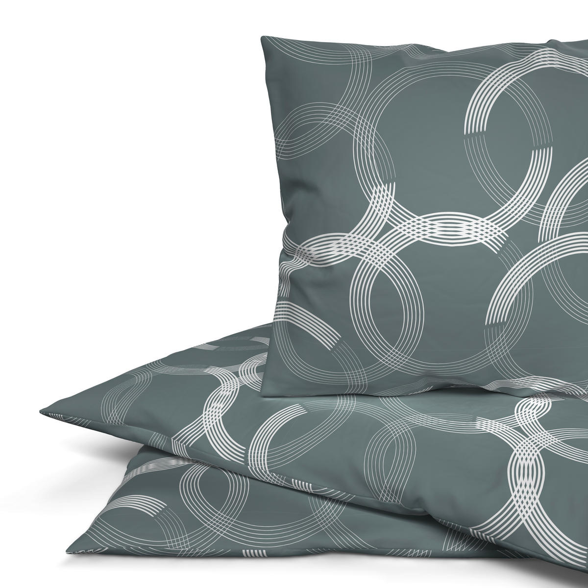 Microfaser Bettwäsche Bettwäsche_Microfaser Kreise - grau (135,00/200,00cm)