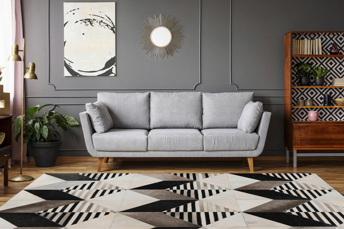 360Living Teppich Lavin schwarz B/L: ca. 120x170 cm Lavin - schwarz/multicolor (120,00/170,00cm) - 360Living