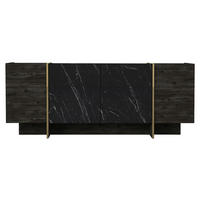 Sideboard Rebab Rebab braun dunkelgrau Marmoroptik B/H/T: ca. 180x75,5x46,6 cm Rebab - Marmoroptik/dunkelgrau (180,00/75,50/46,60cm) - moebel17