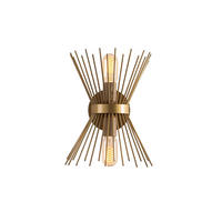 Opviq Wandleuchte Kirpi gold Eisen B/H/T/L: ca. 16x33x16x23 cm E27 1 Brennstellen Kirpi - gold (23,00/16,00/33,00cm) - Opviq