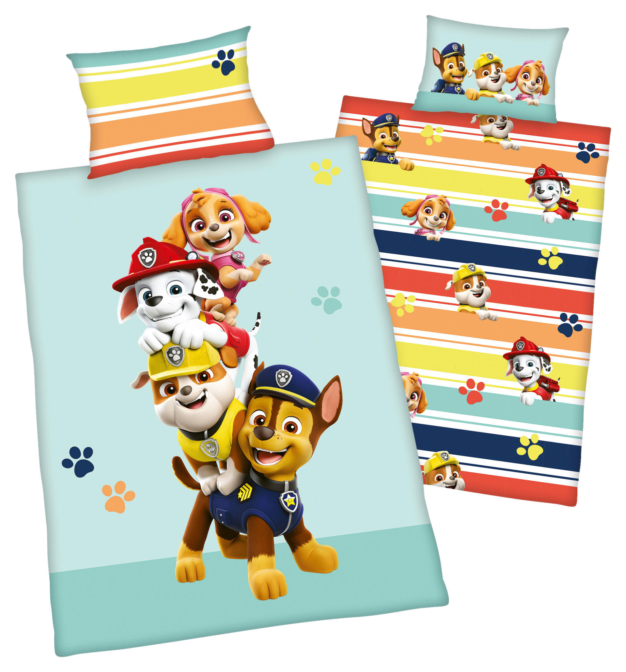 Flanell Bettwäsche Paw Patrol Flanell Multi Baumwolle B/L: ca. 100x135 cm Paw Patrol - Multi (100,00/135,00cm)