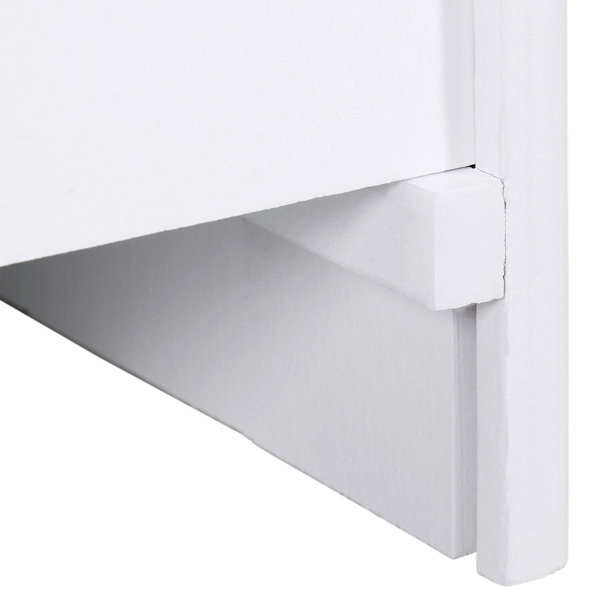PawHut Haustiertreppe weiß Kiefer B/H/L: ca. 45x38x41 cm Haustiertreppe - weiß (41,00/45,00/38,00cm) - PawHut