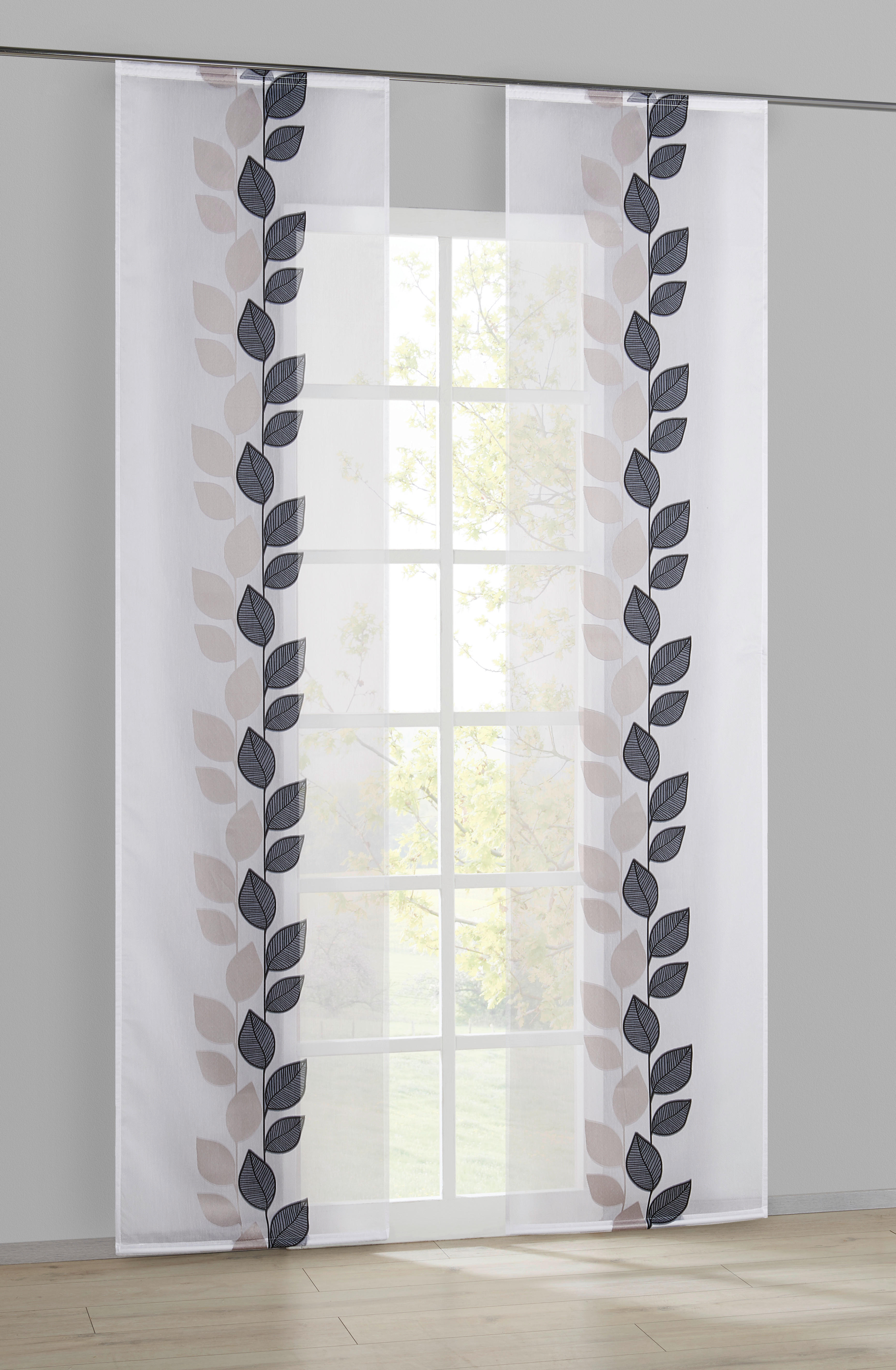 Schiebevorhang Pantheon schwarz B/L: ca. 60x245 cm Pantheon - schwarz (60,00/245,00cm) - POCOline